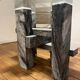 Willy Ballez marble and glass table