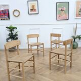 4 J39 Folkestol chairs by Borge Mogensen