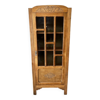 Vitrine art déco en chêne