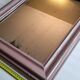 Louis Philippe style mirror patinated powder pink and silver, 58 cm