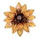 Plafonnier fleuri vintage italien à 4 lumières