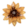 Plafonnier fleuri vintage italien à 4 lumières