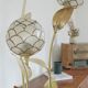 Mother-of-pearl flower floor lamp from the 70s