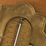 Vintage Brass Hanging Thermometer