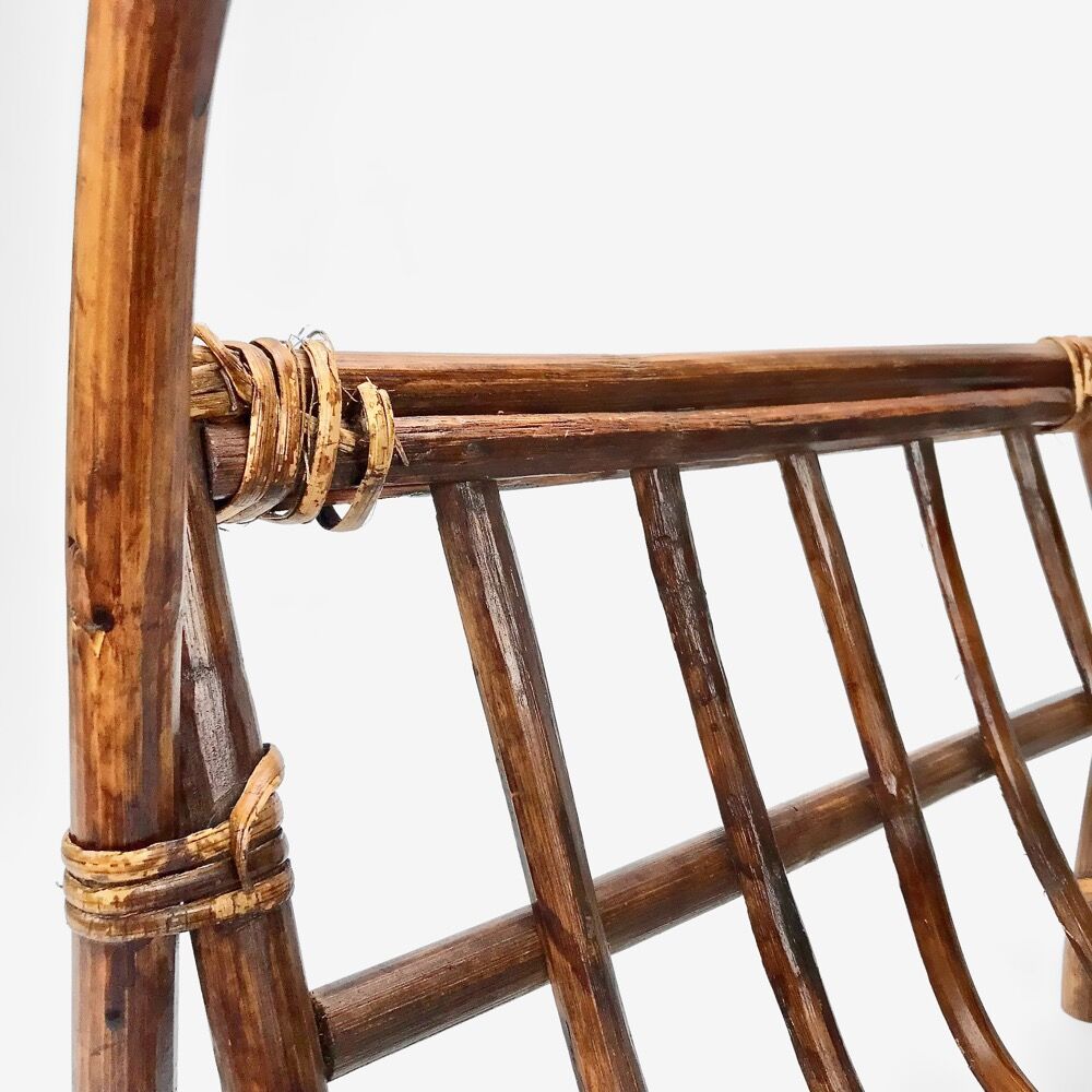 Dark bamboo magazine holders