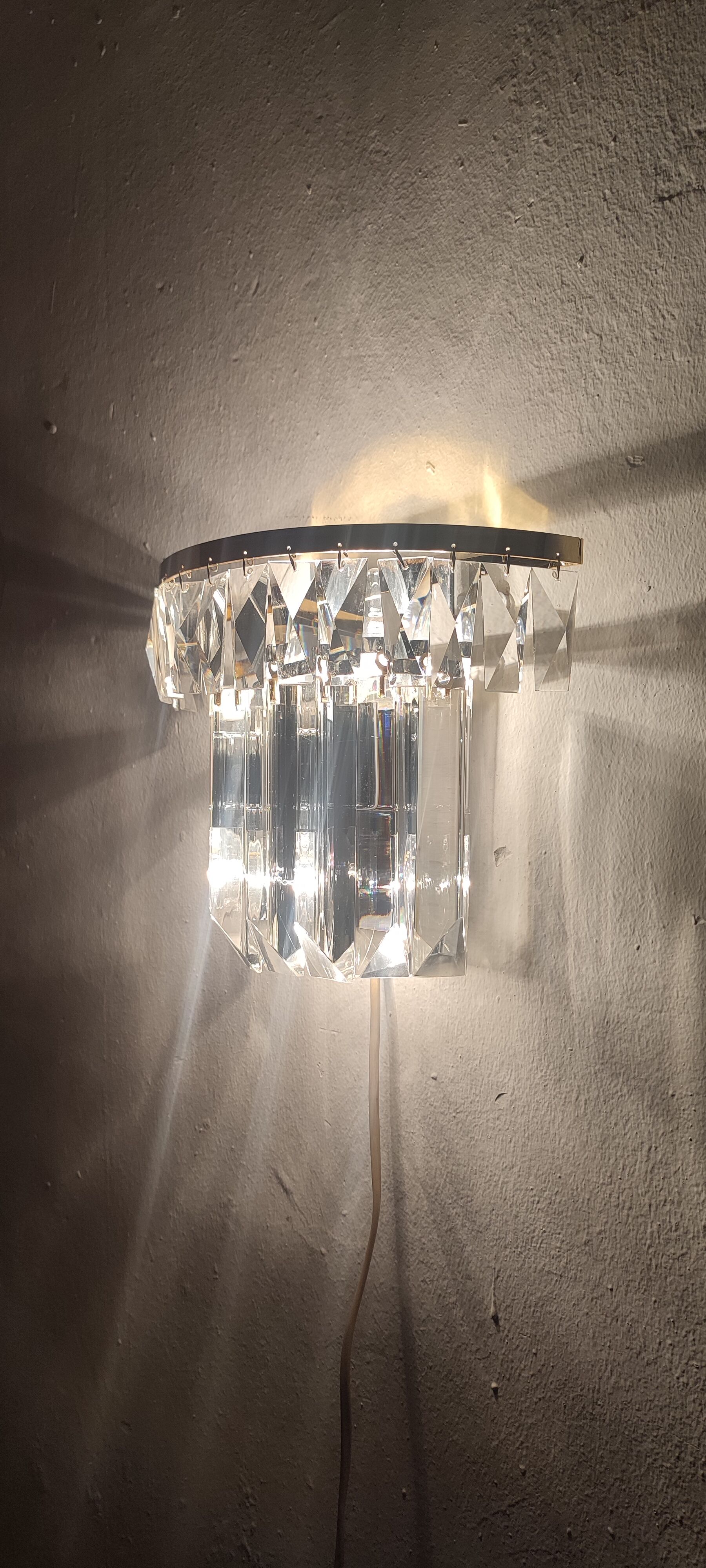 Glass wall lamp. Italy, 1950s