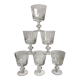 Lot de 6 verres à vin en cristal début XXème
