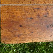 Rustic kneading trough in solid oak, removable lid and base.