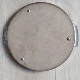 Round mirrored tray, vintage French, 1950s