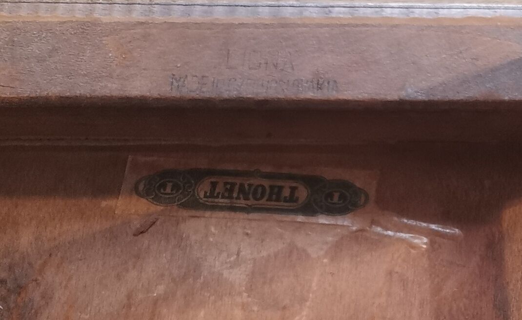 Set of 10 Thonet bistro chairs