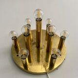 Brass ceiling lightener 10 bulbs 1960