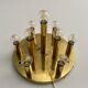 Plafonnier en laiton 10 ampoules 1960
