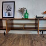 Scandinavian teak and metal sideboard