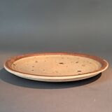 Plat en grés de Pierre Digan, La Borne 1970 signé.