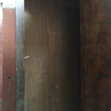 Commode coiffeuse dite chemin de fer en ronce de noyer