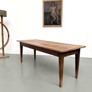 Table de ferme en noyer massif, années 50