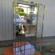 Vitrine étagère, bar laiton et miroir années 70