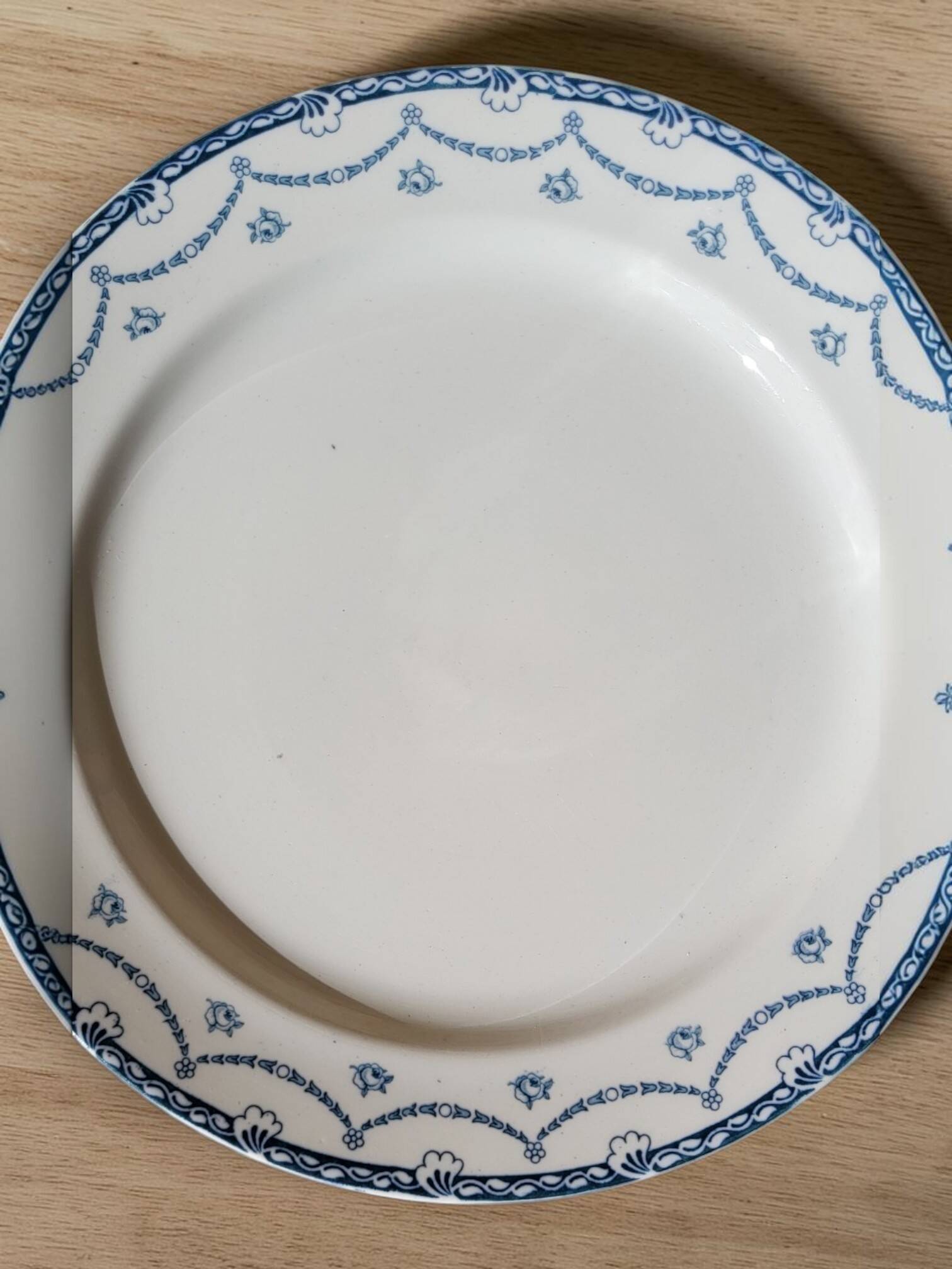 Round semi-deep plate in English earthenware "Cheltenham" — F. Winkle & Co.