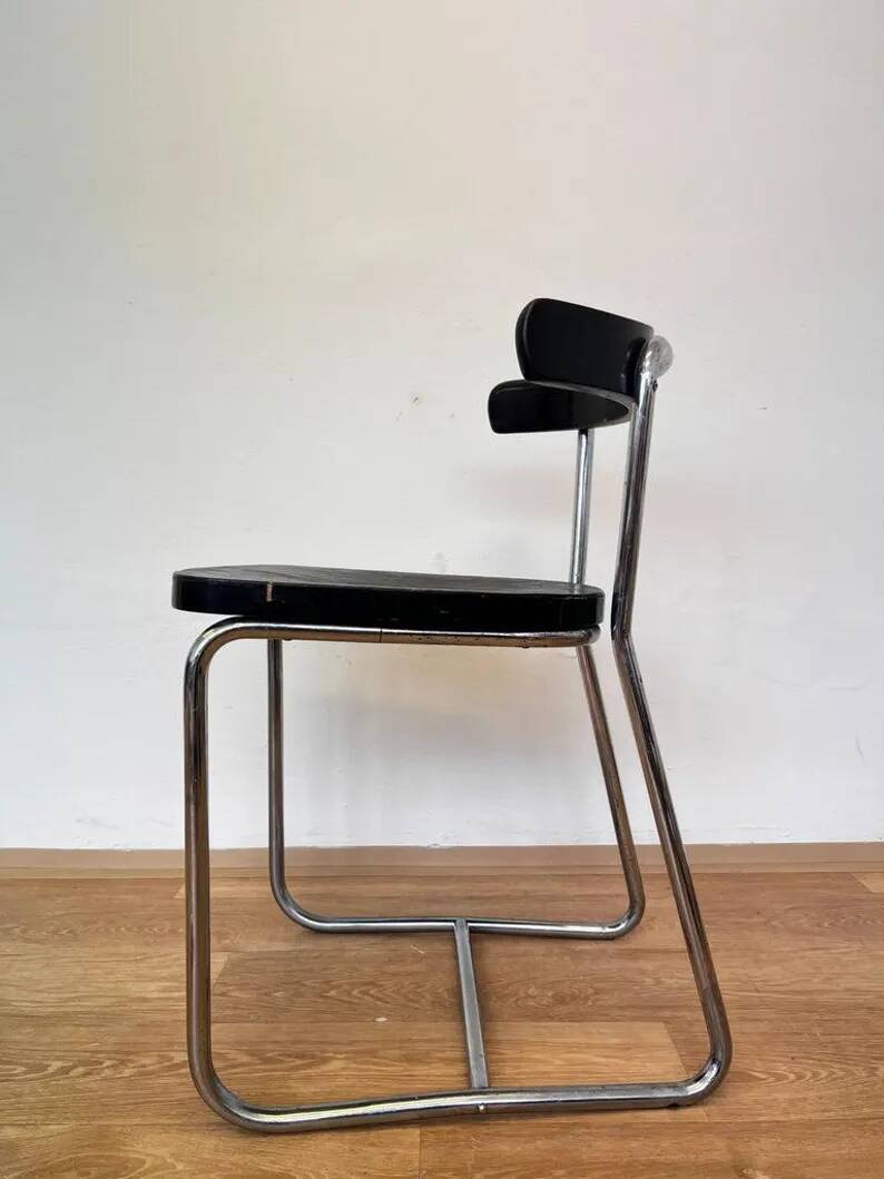 Émile Guillot - Thonet - Model B257 chrome bauhaus chair