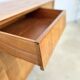 Mid-century teak sideboard, 2 doors 4 drawers — brutalist spirit