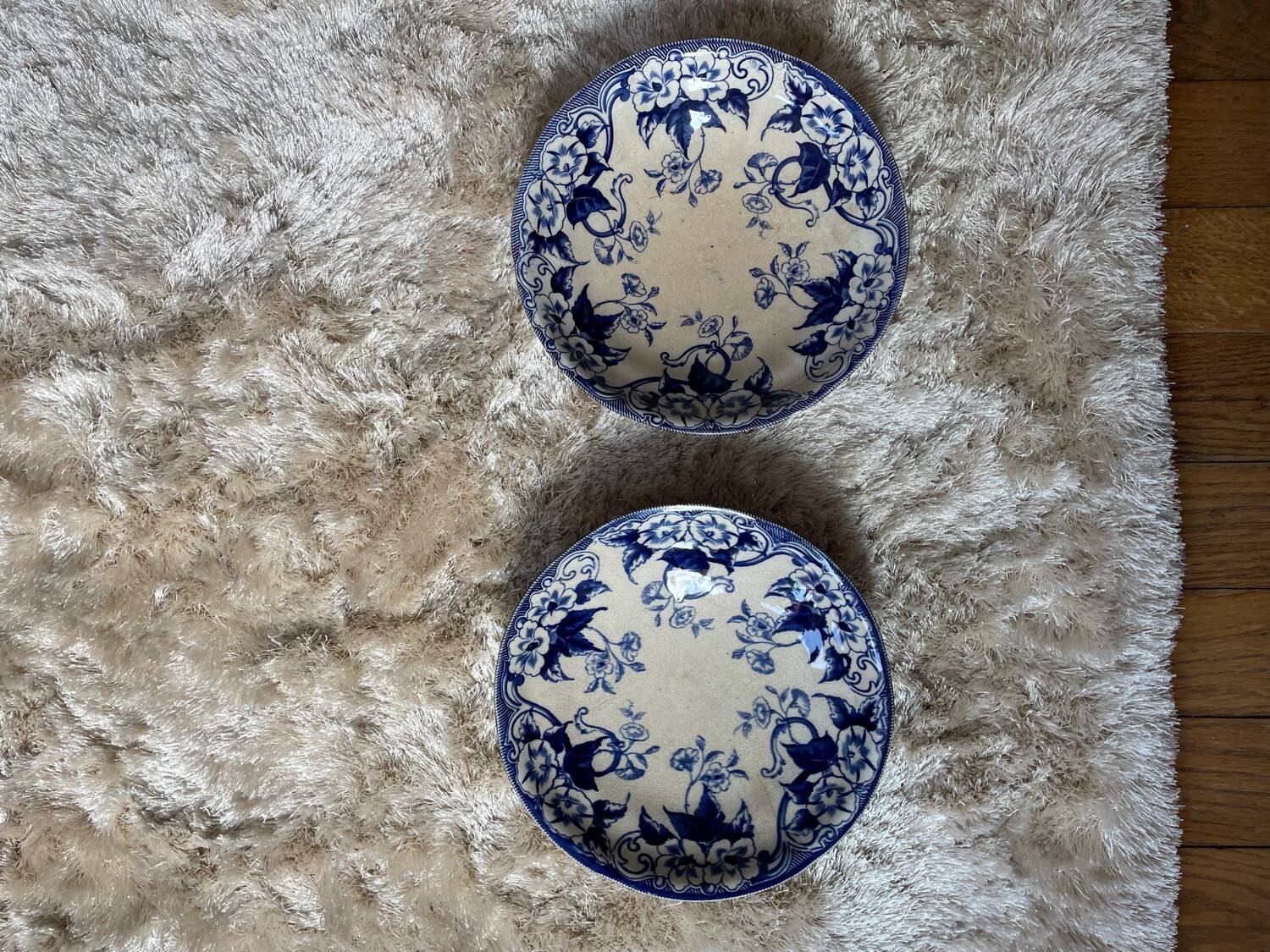2 19th century compote bowls from Creil Montereau