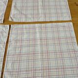 6 antique checkered napkins
