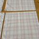 6 antique checkered napkins