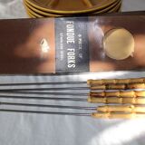 Gien France vintage fondue plates set - forks