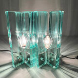 Giorgio Reggiori. Pair of table lamps/glass objects by Giorgio Reggiori for Gallotti & Radice, 1960s, Italy.