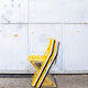 Stackable brutalist iron chairs Italy 70s
