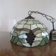 Art deco pendant lamp in glass paste 70s
