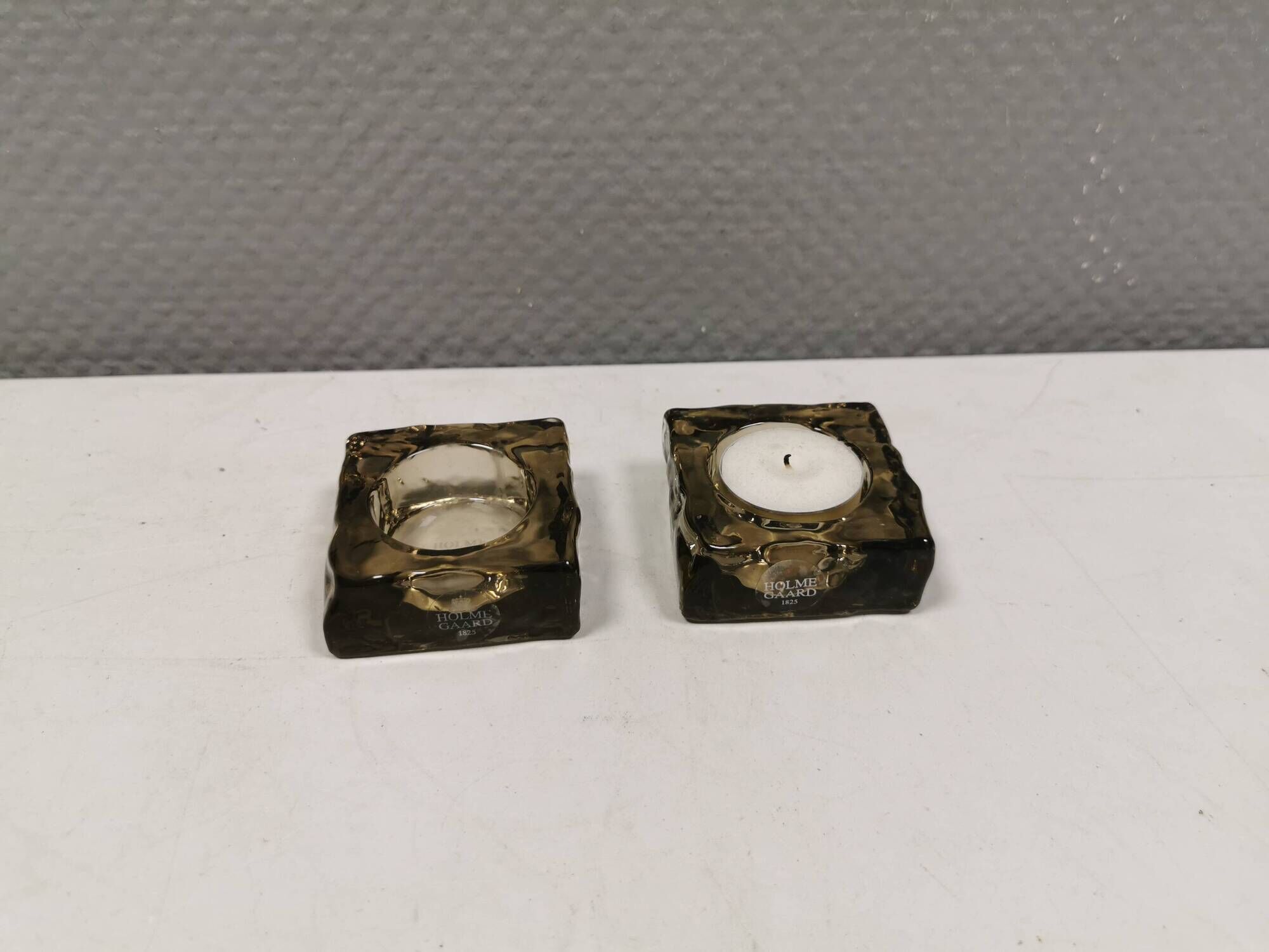 Two beautiful “cobblestone” candlesticks by Monica Ritterband 2004