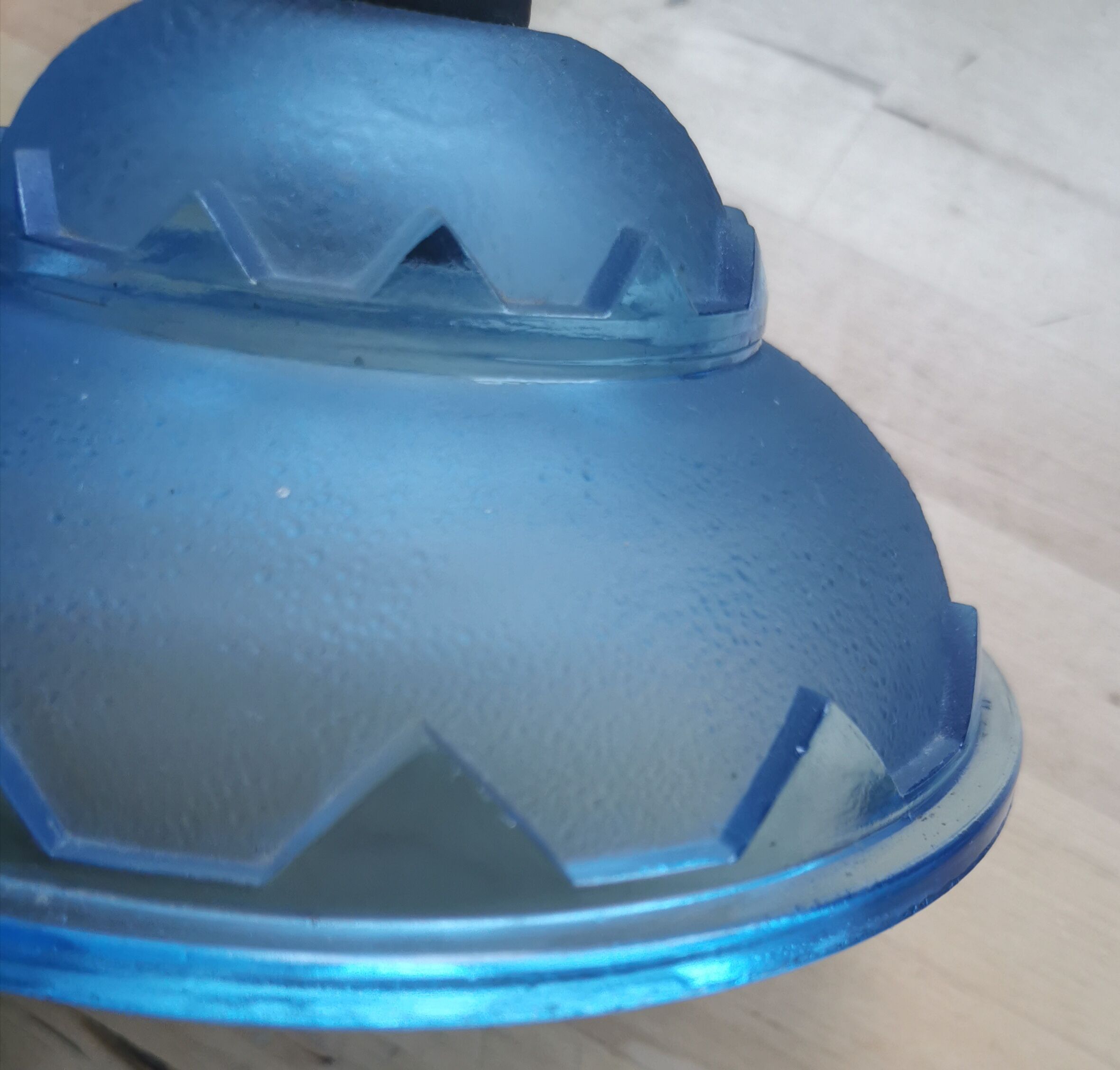 Pair hanging lamp Abat-jour blue glass