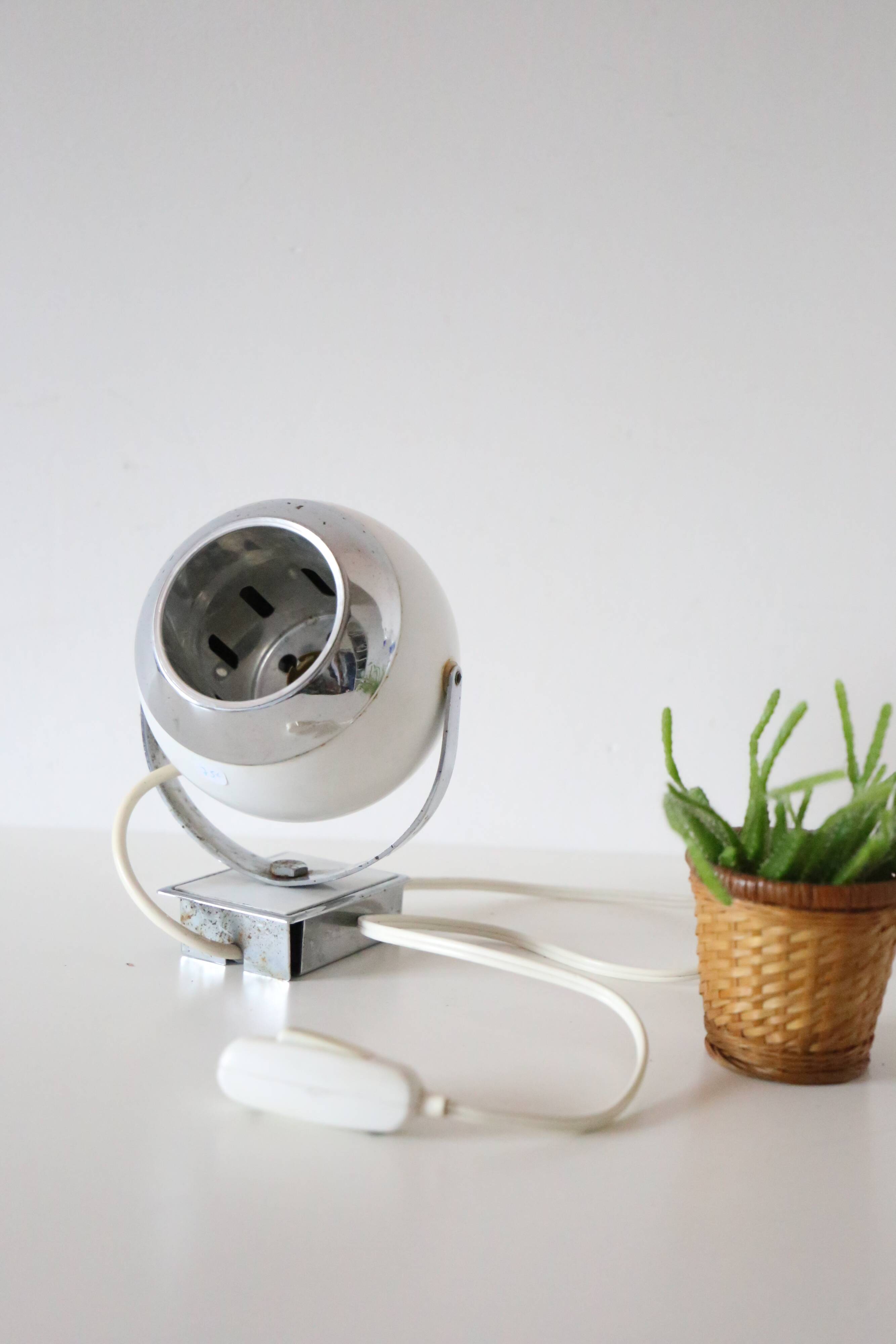 Eyes ball wall lamp, white, vintage 70s