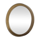 Circular plastic mirror, smoked brown, 1970s