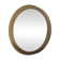 Circular plastic mirror, smoked brown, 1970s