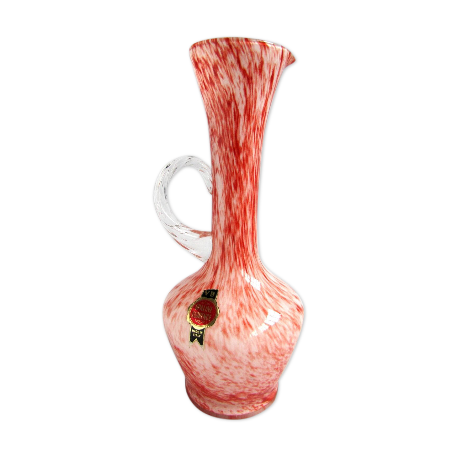 Vintage vase carafe opaline of florence vb murano italy