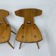 Chaises de salle à manger Jacob Kielland-Brandt en pin massif, Danemark, années 1960.