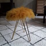 Vintage wool stool