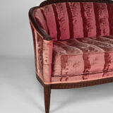 Art Deco Salon by Paul Follot in pink velvet, circa 1920