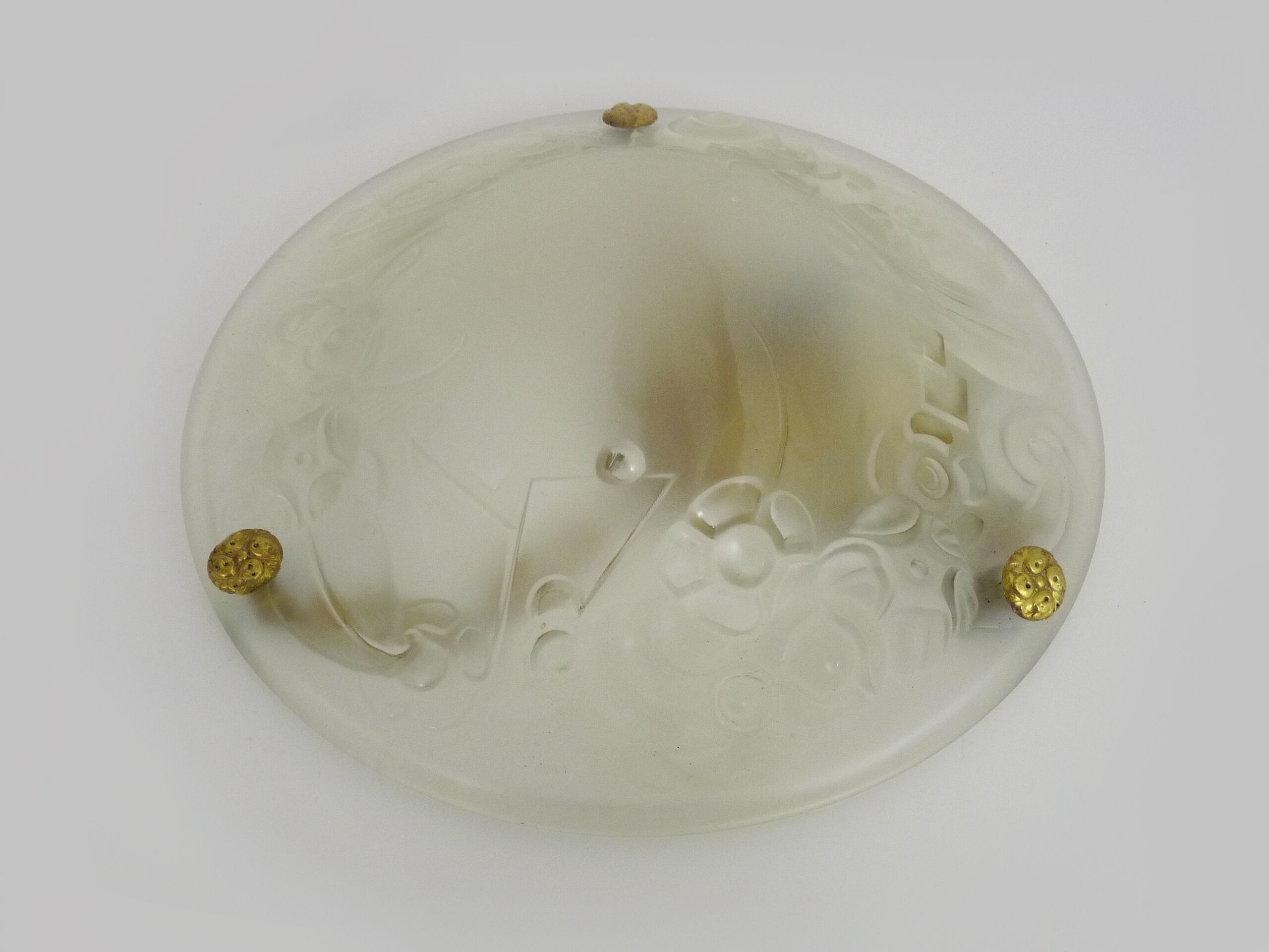 Art Deco washbasin suspension Loti Nancy, Delatte, glass paste, floral decoration