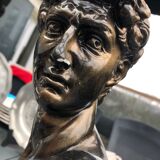 Plaster bust imitation bronze of David