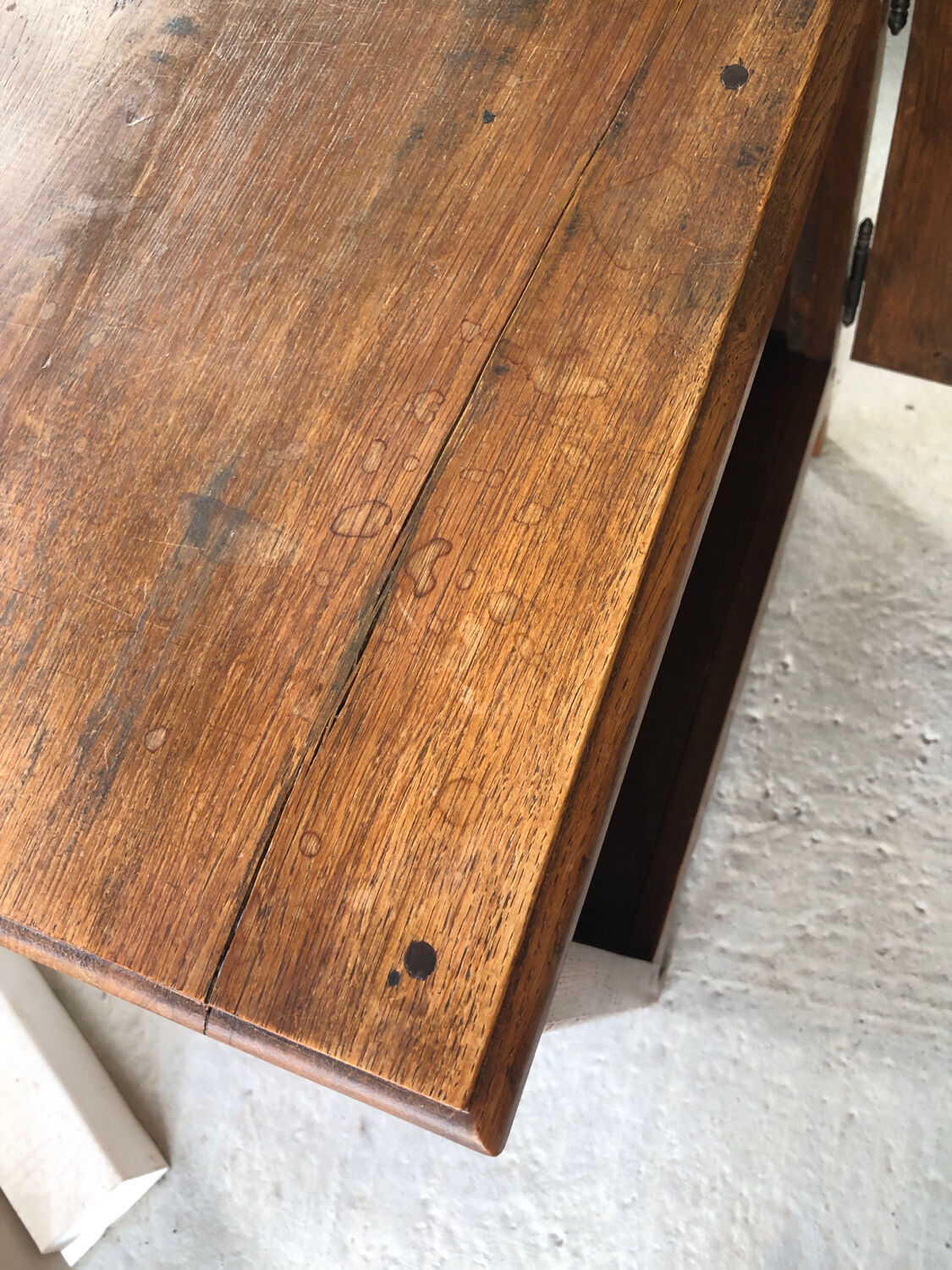 Small oak telephone cabinet