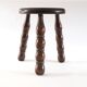 Beaded wooden tripod stool