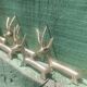 Solid brass knife holder gazelle antelope