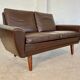 Vintage retro danish mid-century g. thams 2 person sofa in coco leather 60s