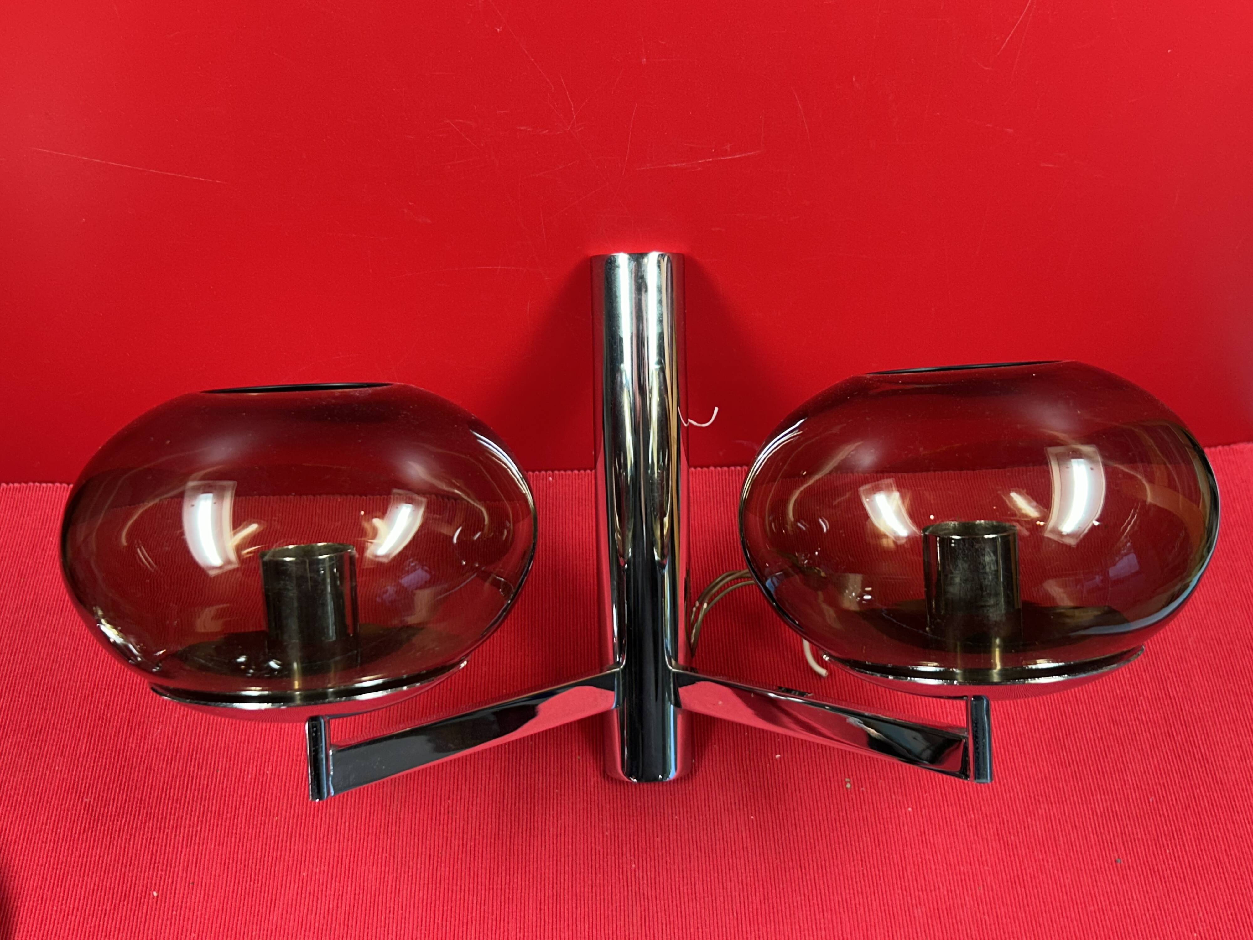 Gaétano Sciolari 70s lighting fixtures, chandeliers and wall lights - set of 7