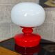 Opaline glass table lamp by Stepan Tabery for Valasske Mezirici 1970