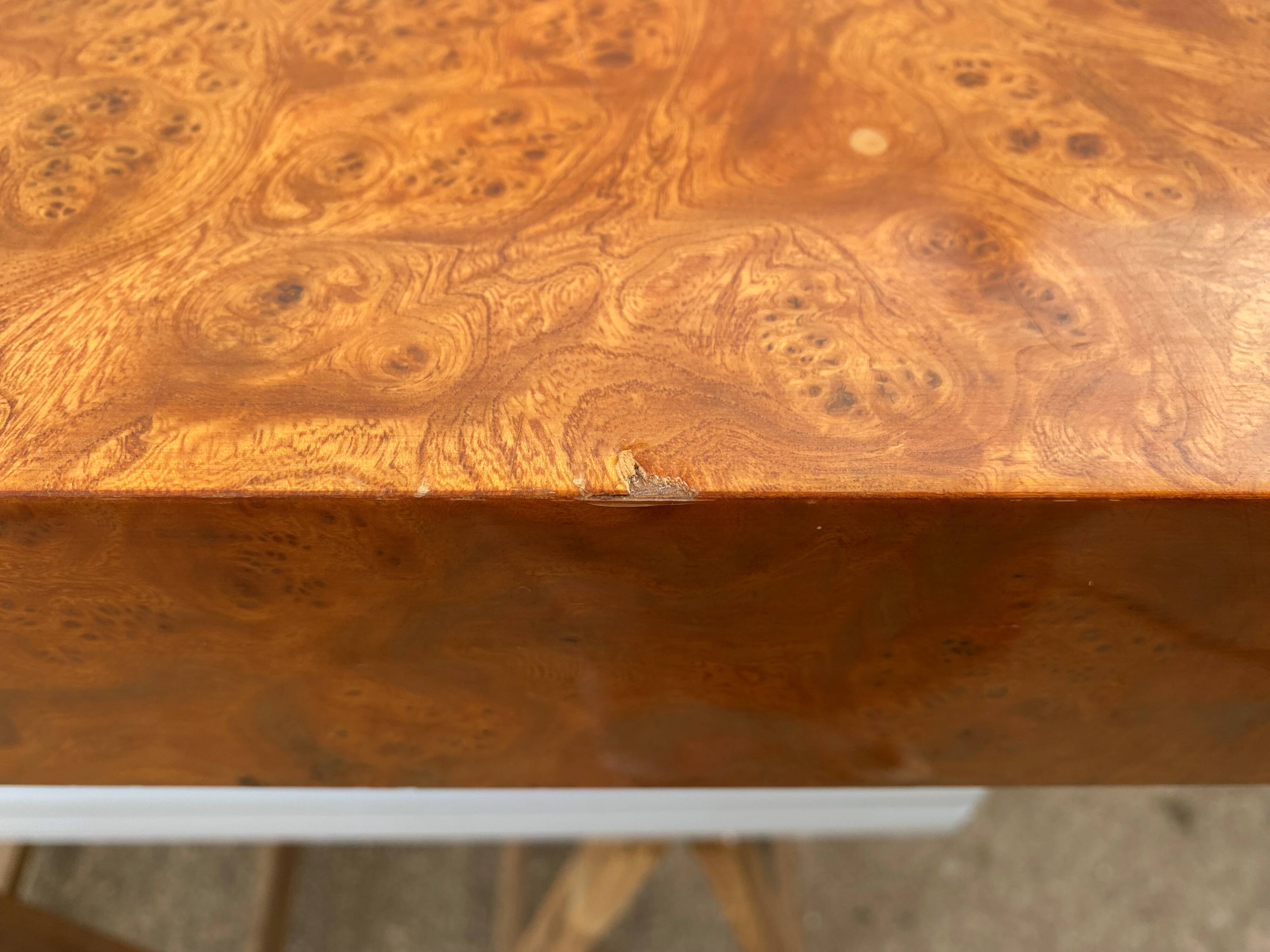 Elm burl coffee table/bar