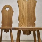 6 solid oak chairs